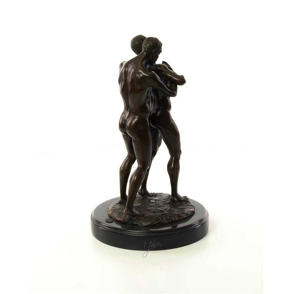 [LA-46522] Bronzeskulptur Bronzefigur Erotik Liebesakt Nackte Gays Boys Jungs Männer Paar Bild 12