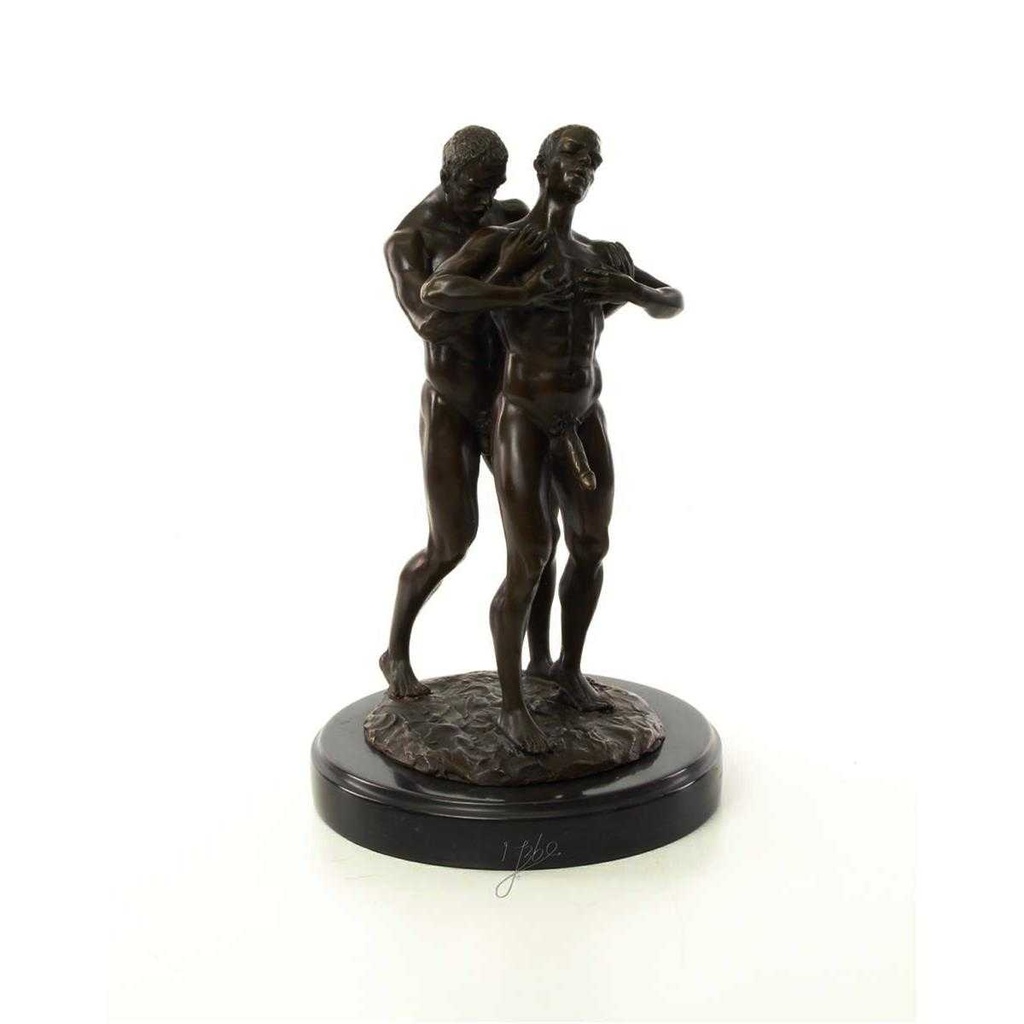 [LA-46522] Bronzeskulptur Bronzefigur Erotik Liebesakt Nackte Gays Boys Jungs Männer Paar Bild 16