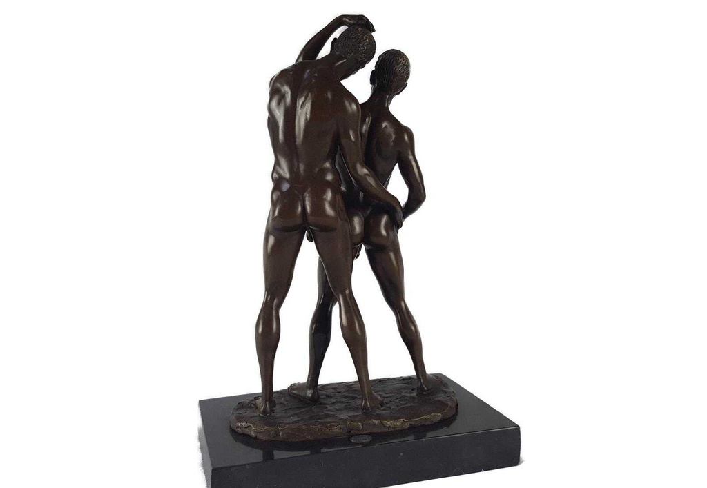 [LA-46523] Bronzeskulptur Bronzefigur Erotik Liebesakt Nackte Gays Boys Jungs Männer Paar #46523 Bild 3