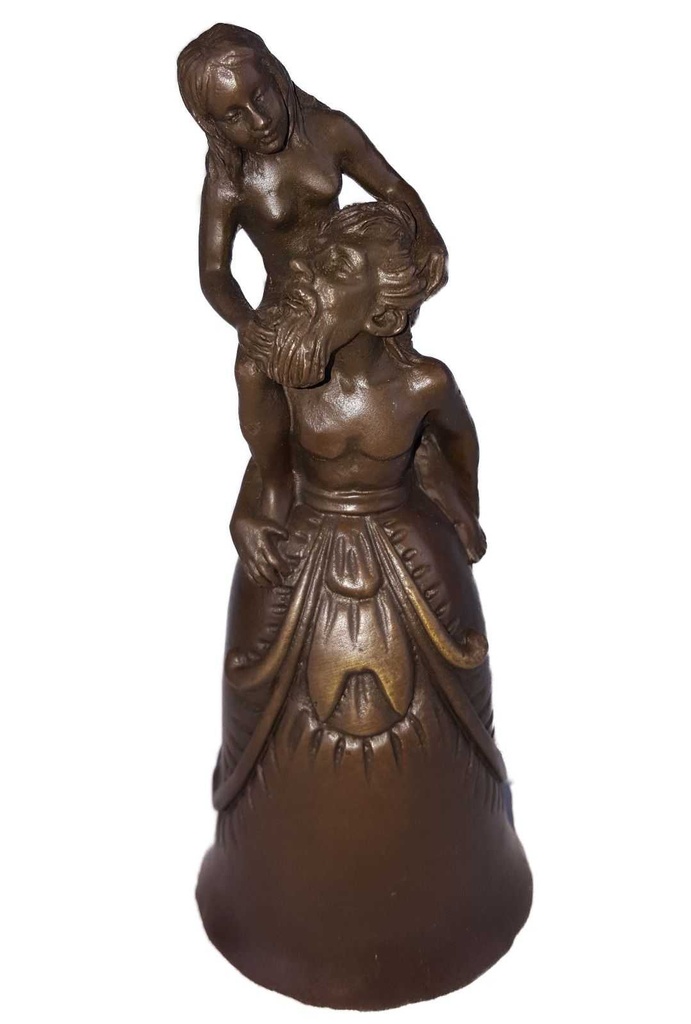 [LA-46569] Bronzeskulptur Bronzefigur Tischglocke Bronze Aktpaar Bild 2