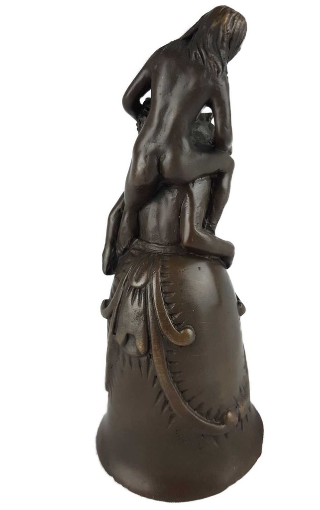 [LA-46569] Bronzeskulptur Bronzefigur Tischglocke Bronze Aktpaar Bild 6