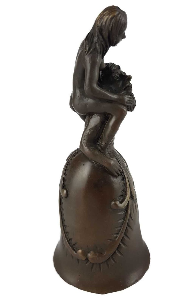 [LA-46569] Bronzeskulptur Bronzefigur Tischglocke Bronze Aktpaar Bild 7