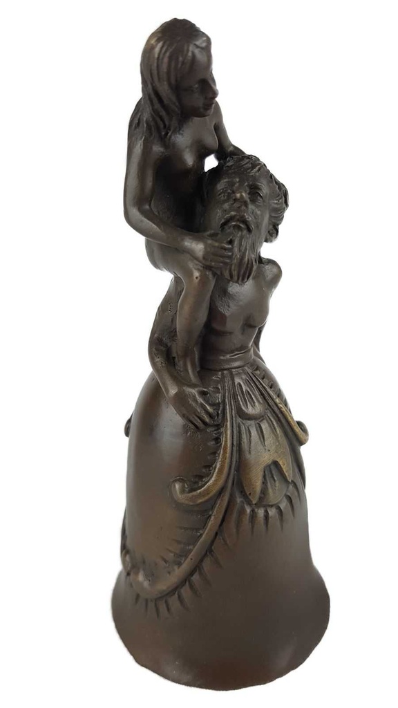 [LA-46569] Bronzeskulptur Bronzefigur Tischglocke Bronze Aktpaar Bild 8