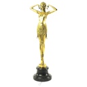 [LA-46813] Bronzeskulptur Bronzefigur poliert Scarab-Tänzerin Art-Deco-Stil Bild 2