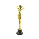 [LA-46813] Bronzeskulptur Bronzefigur poliert Scarab-Tänzerin Art-Deco-Stil Bild 3