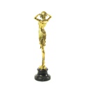 [LA-46813] Bronzeskulptur Bronzefigur poliert Scarab-Tänzerin Art-Deco-Stil Bild 7