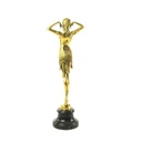 [LA-46813] Bronzeskulptur Bronzefigur poliert Scarab-Tänzerin Art-Deco-Stil Bild 8