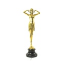 [LA-46813] Bronzeskulptur Bronzefigur poliert Scarab-Tänzerin Art-Deco-Stil Bild 16