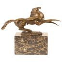 [LA-46971] Bronzeskulptur Bronzefigur Sich Aufbäumendes Pferd Abstrakt-Stil Bild 2