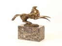 [LA-46971] Bronzeskulptur Bronzefigur Sich Aufbäumendes Pferd Abstrakt-Stil Bild 3