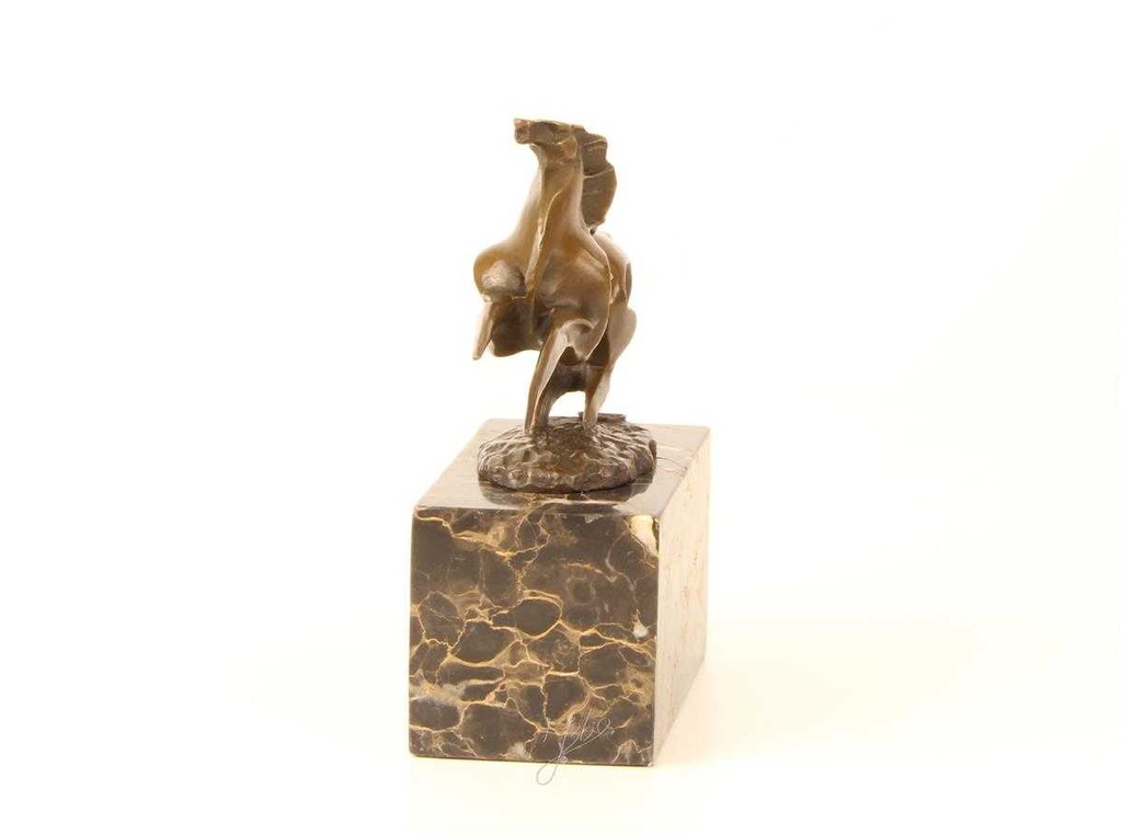 [LA-46971] Bronzeskulptur Bronzefigur Sich Aufbäumendes Pferd Abstrakt-Stil Bild 6