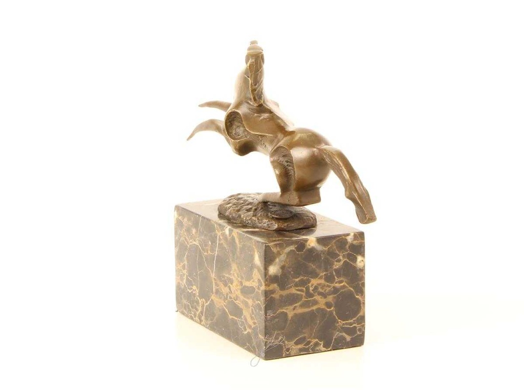 [LA-46971] Bronzeskulptur Bronzefigur Sich Aufbäumendes Pferd Abstrakt-Stil Bild 12
