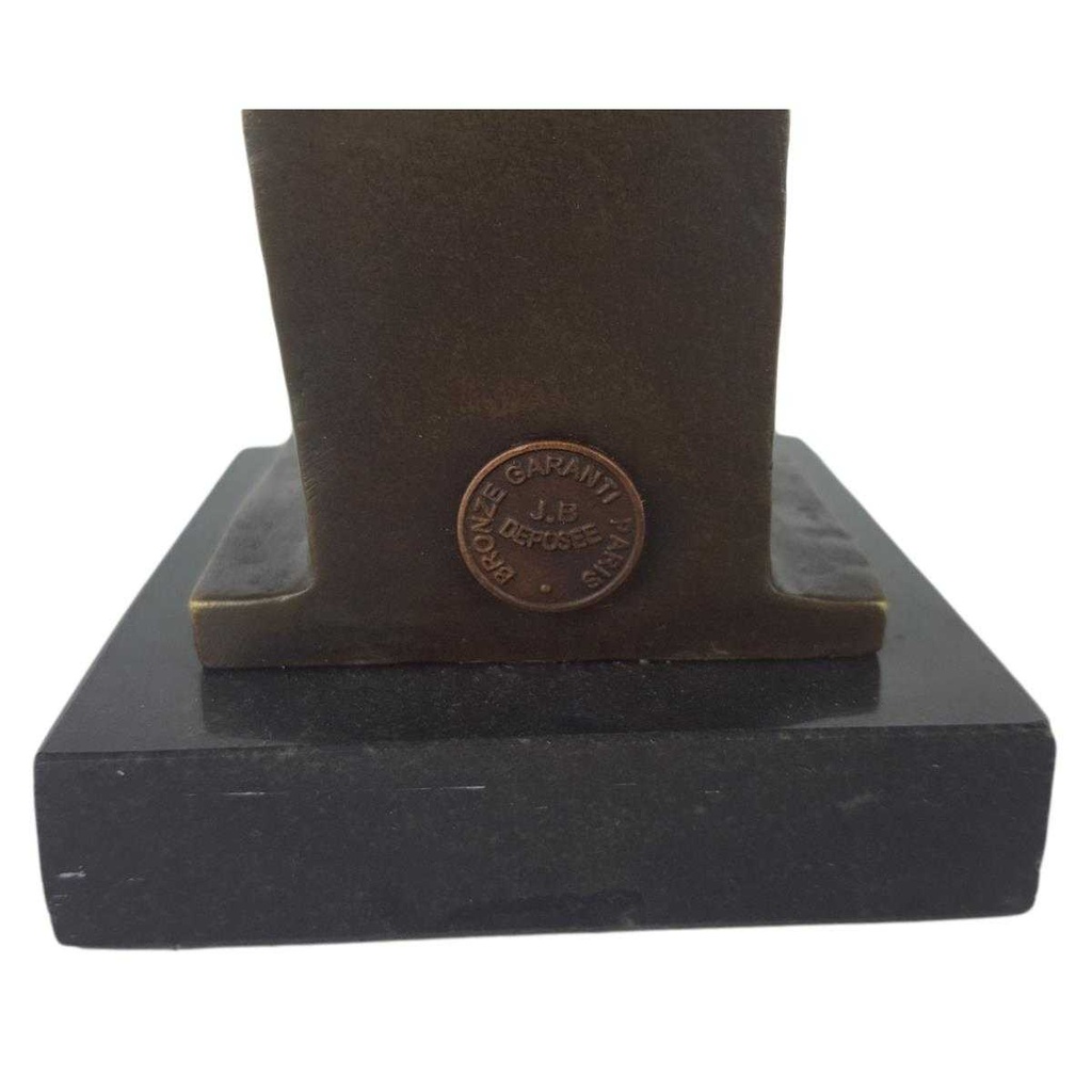[LA-46975] Bronzeskulptur Bronzefigur Skelett Denker Bild 11