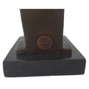 [LA-46975] Bronzeskulptur Bronzefigur Skelett Denker Bild 11