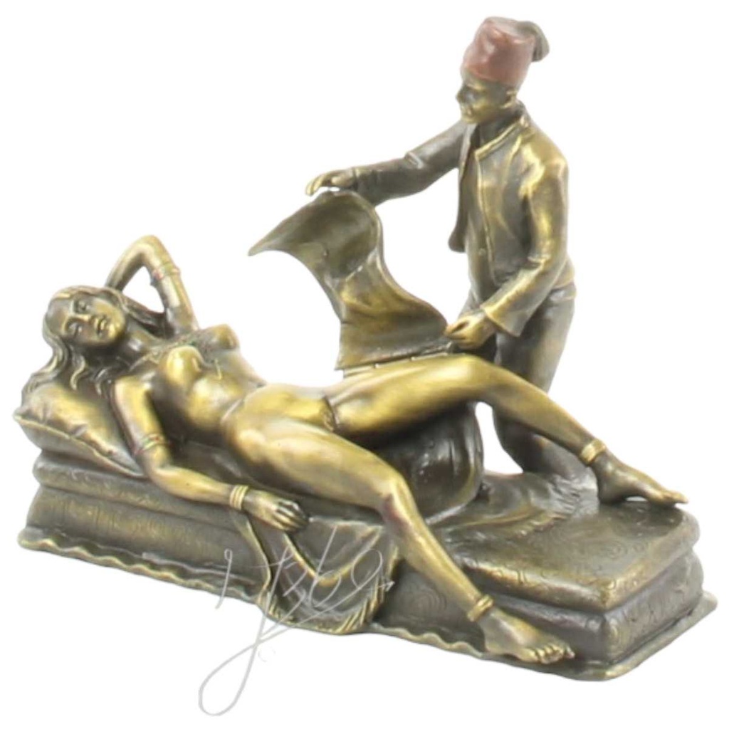 [LA-47117] Bronzeskulptur Bronzefigur Liegende Nackte Frau Bild 2