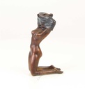 [LA-47121] Bronzeskulptur Bronzefigur Entkleidende Frau Girl Bild 3