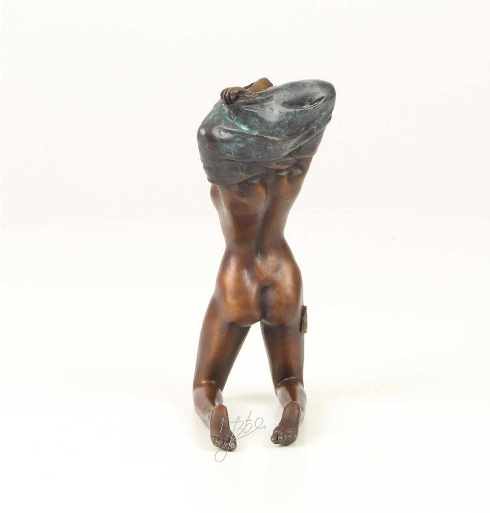 [LA-47121] Bronzeskulptur Bronzefigur Entkleidende Frau Girl Bild 7