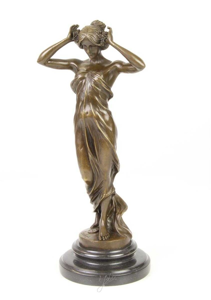 [LA-47123] Bronzeskulptur Bronzefigur Nymphe Des Tals Bild 3