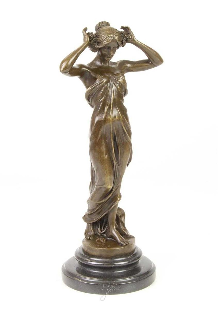 [LA-47123] Bronzeskulptur Bronzefigur Nymphe Des Tals Bild 16