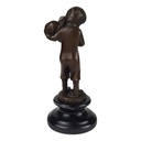 [LA-47185] Bronzeskulptur Bronzefigur Junge Zündet Eine Zigarette An Bild 5