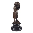 [LA-47185] Bronzeskulptur Bronzefigur Junge Zündet Eine Zigarette An Bild 6