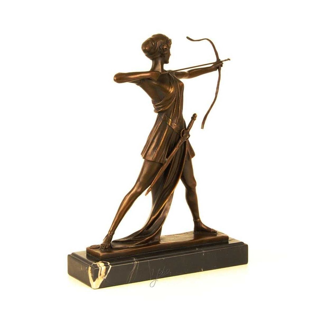 [LA-47189] Bronzeskulptur Bronzefigur Diana Göttin der Jagd Bild 14