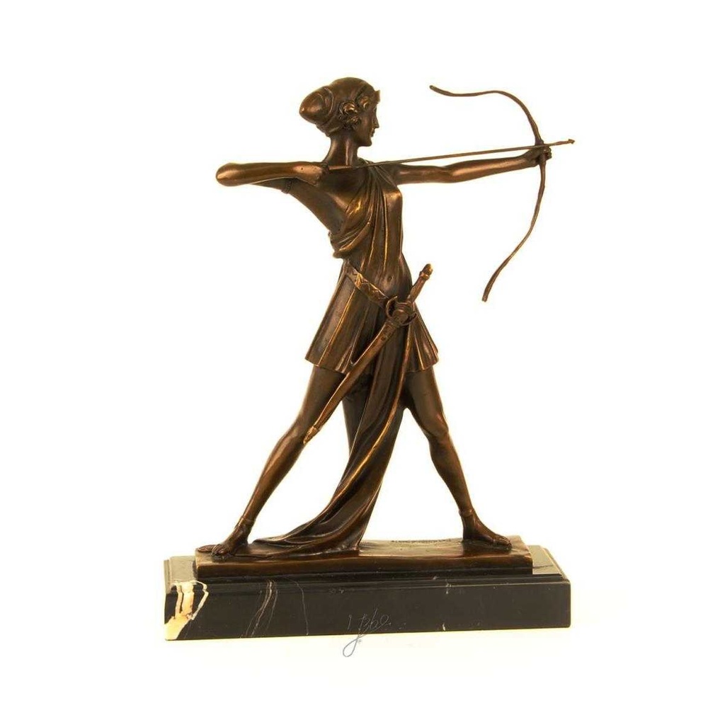 [LA-47189] Bronzeskulptur Bronzefigur Diana Göttin der Jagd Bild 15