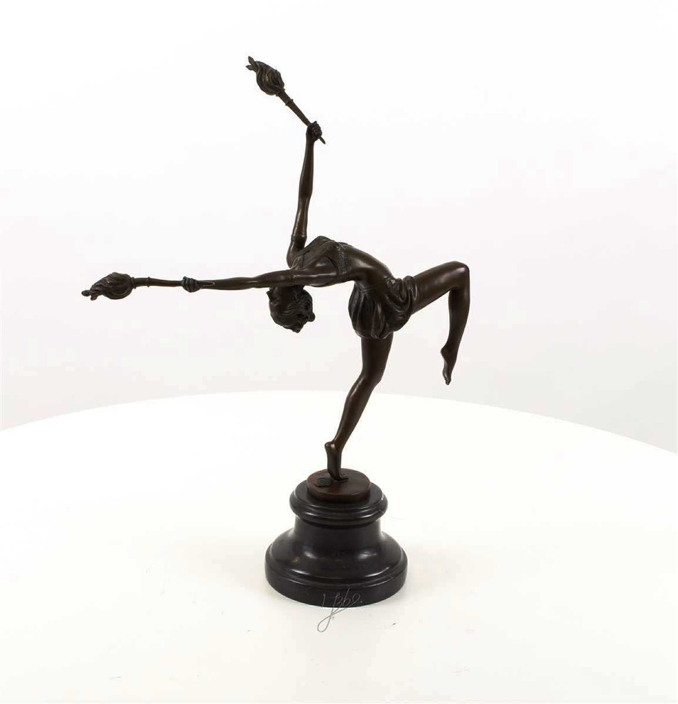 [LA-47190] Bronzeskulptur Bronzefigur Flammenspringer Bild 5