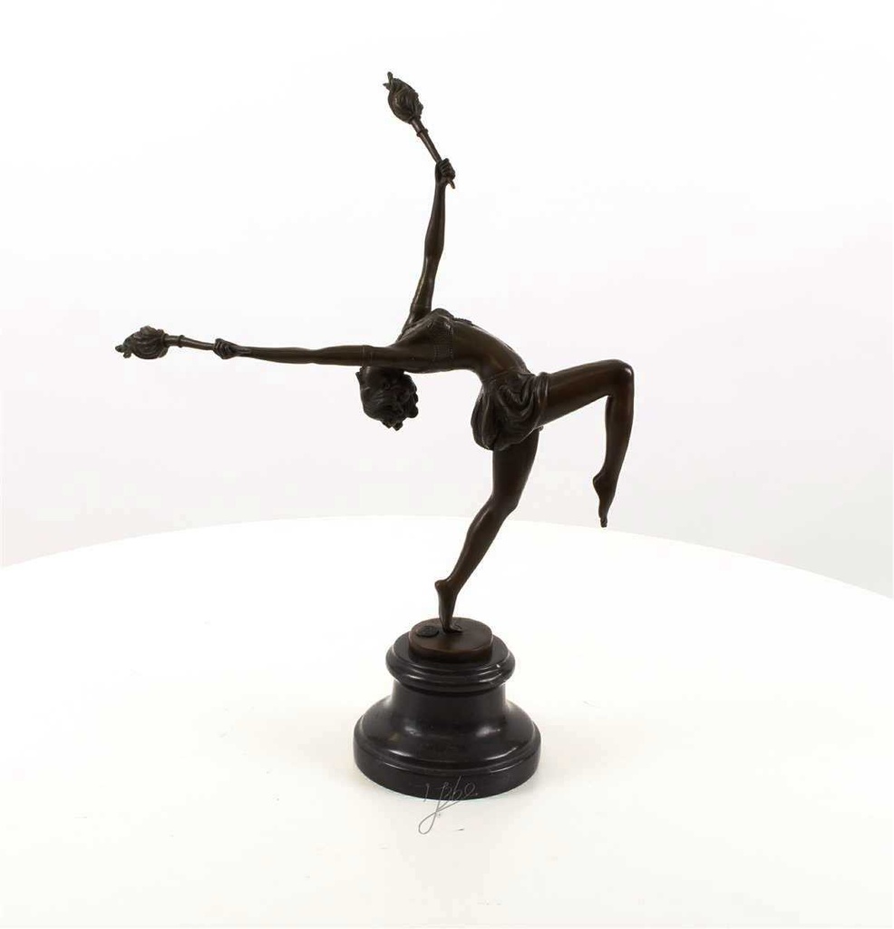 [LA-47190] Bronzeskulptur Bronzefigur Flammenspringer Bild 6