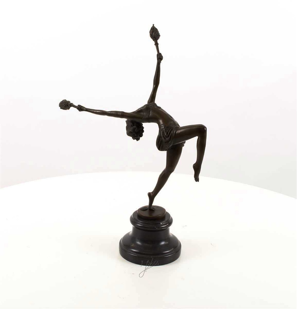 [LA-47190] Bronzeskulptur Bronzefigur Flammenspringer Bild 7