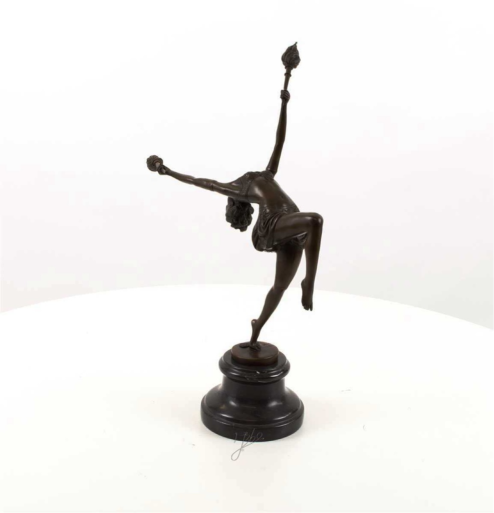 [LA-47190] Bronzeskulptur Bronzefigur Flammenspringer Bild 8