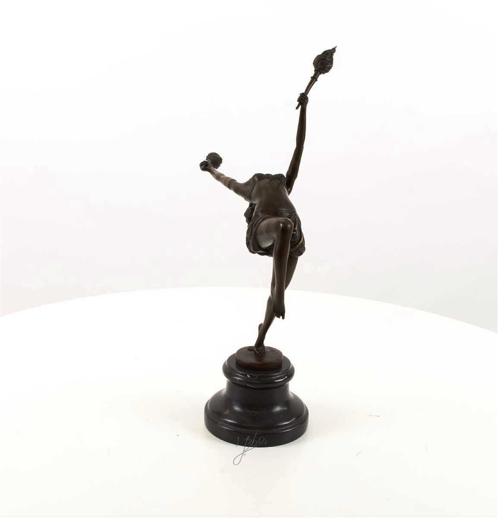 [LA-47190] Bronzeskulptur Bronzefigur Flammenspringer Bild 9