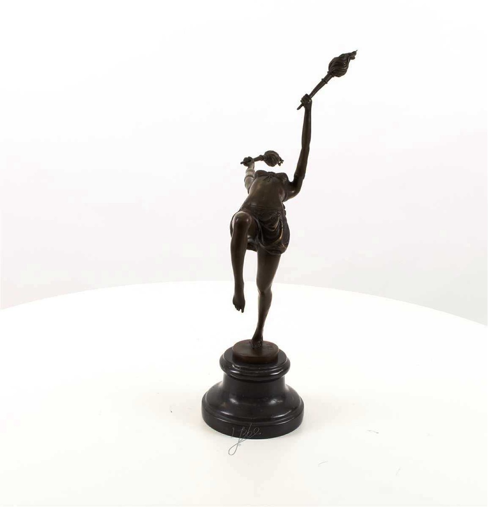 [LA-47190] Bronzeskulptur Bronzefigur Flammenspringer Bild 10
