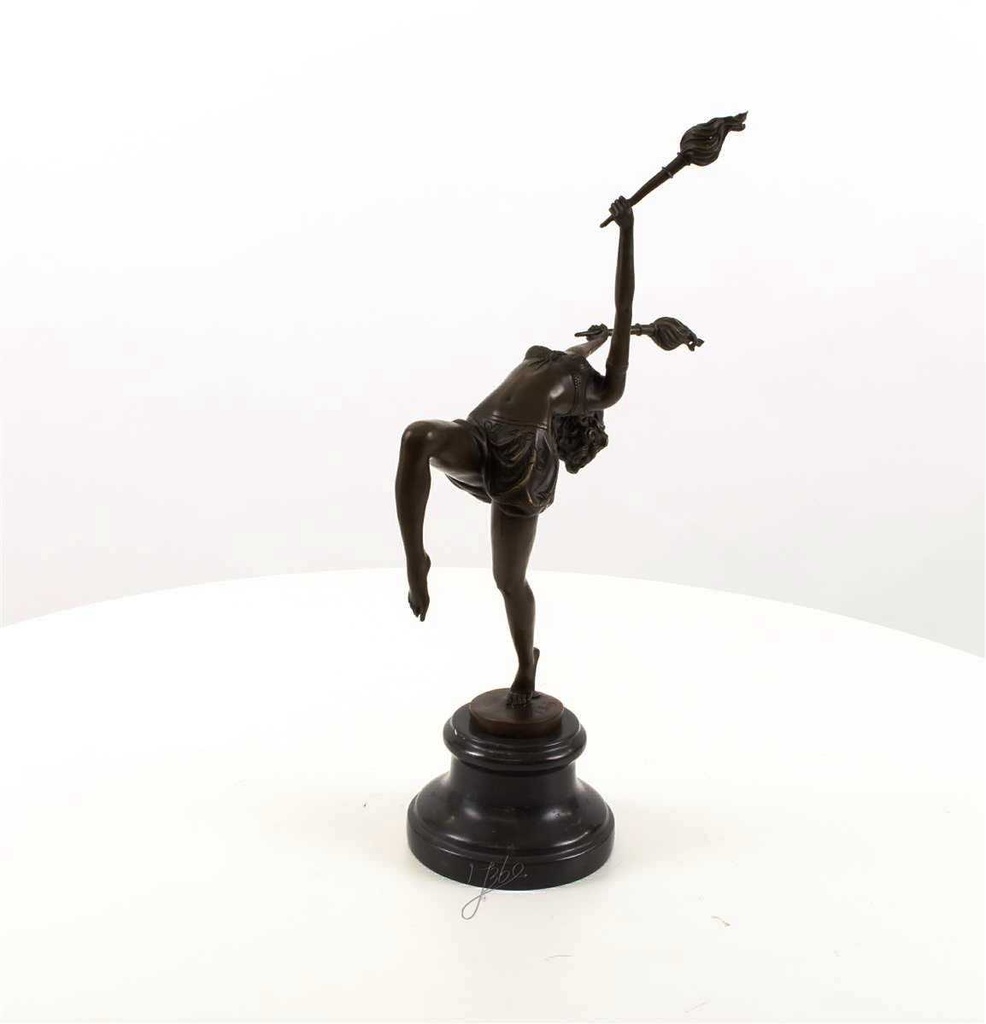 [LA-47190] Bronzeskulptur Bronzefigur Flammenspringer Bild 11