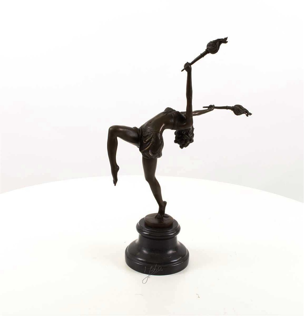 [LA-47190] Bronzeskulptur Bronzefigur Flammenspringer Bild 12