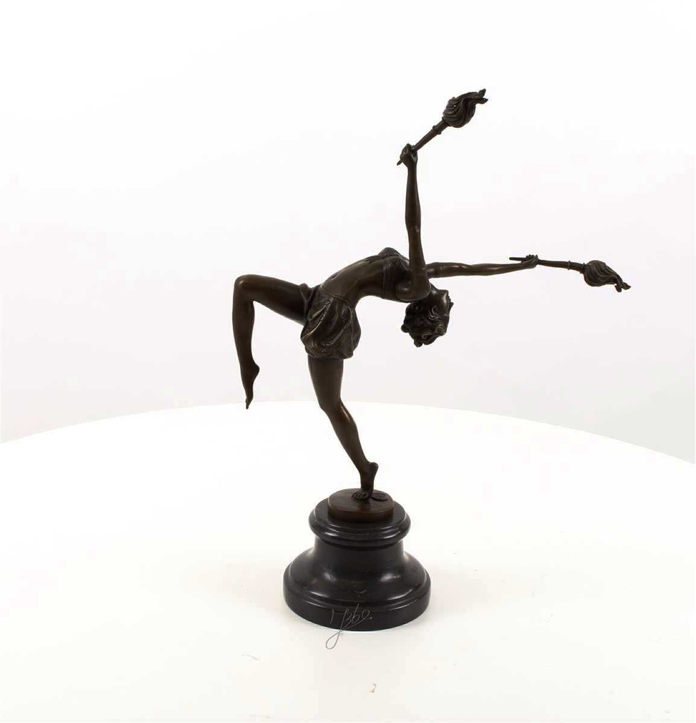 [LA-47190] Bronzeskulptur Bronzefigur Flammenspringer Bild 13
