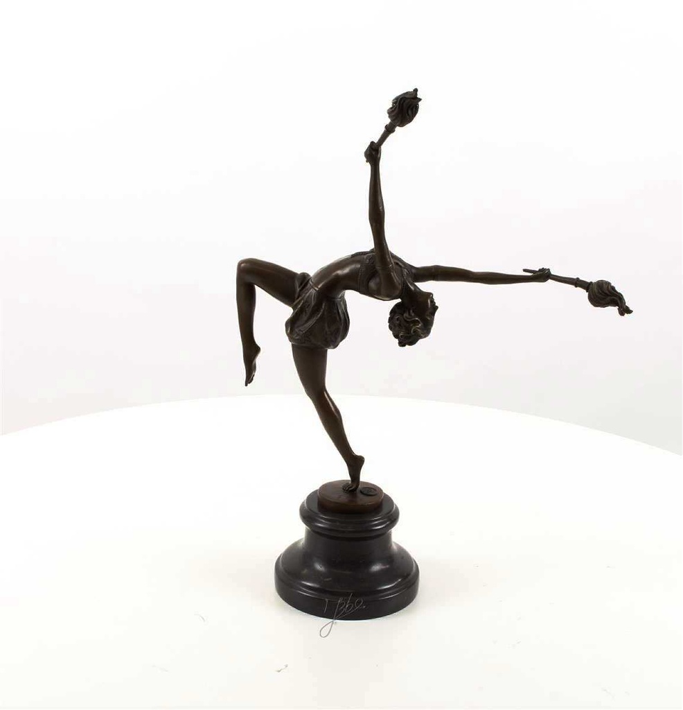 [LA-47190] Bronzeskulptur Bronzefigur Flammenspringer Bild 14