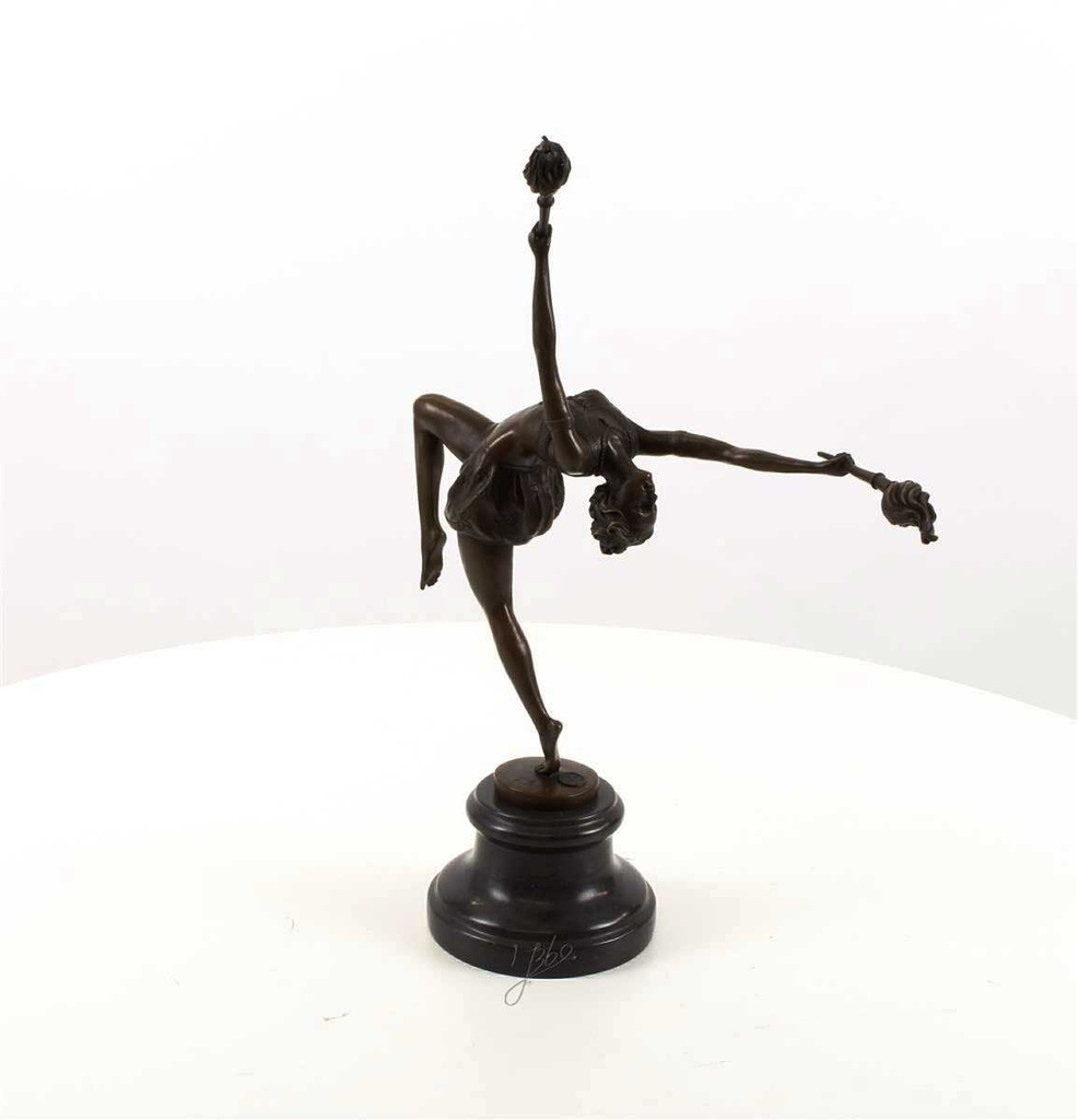 [LA-47190] Bronzeskulptur Bronzefigur Flammenspringer Bild 15