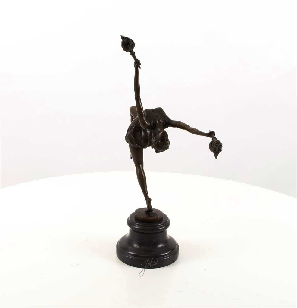 [LA-47190] Bronzeskulptur Bronzefigur Flammenspringer Bild 16