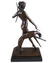 [LA-47193] Bronzeskulptur Bronzefigur Diana mit Hund Bild 5