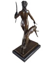 [LA-47193] Bronzeskulptur Bronzefigur Diana mit Hund Bild 6