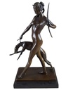 [LA-47193] Bronzeskulptur Bronzefigur Diana mit Hund Bild 9