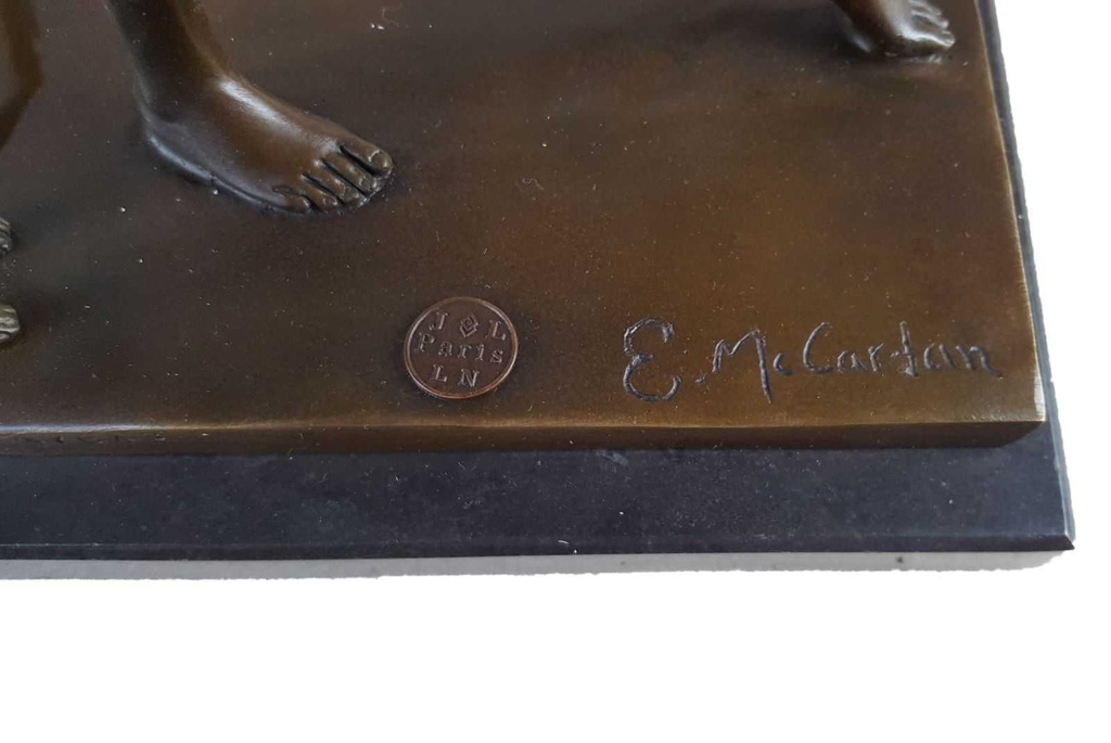 [LA-47193] Bronzeskulptur Bronzefigur Diana mit Hund Bild 13