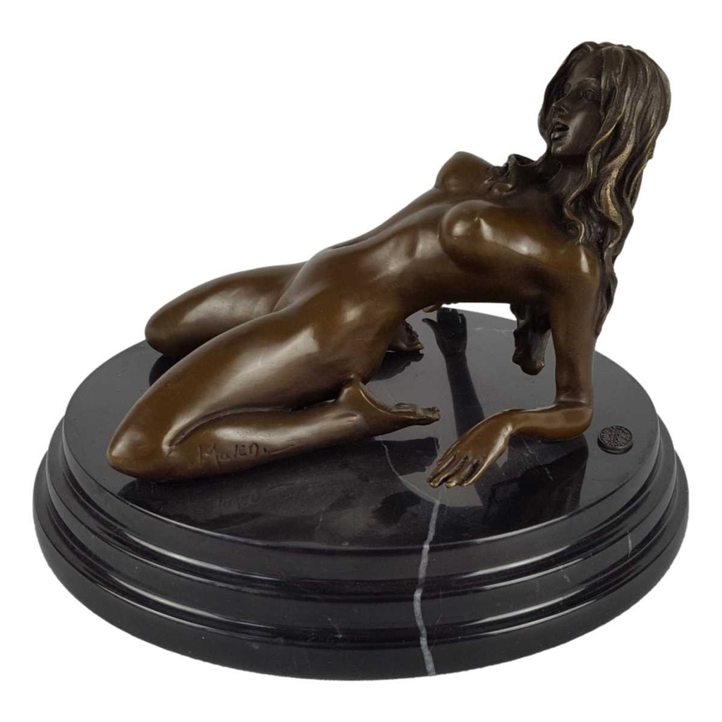 [LA-47197] Bronzeskulptur Bronzefigur Erotik Liegende Nackte Frau #47197 Bild 2