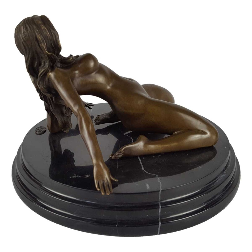 [LA-47197] Bronzeskulptur Bronzefigur Erotik Liegende Nackte Frau #47197 Bild 4