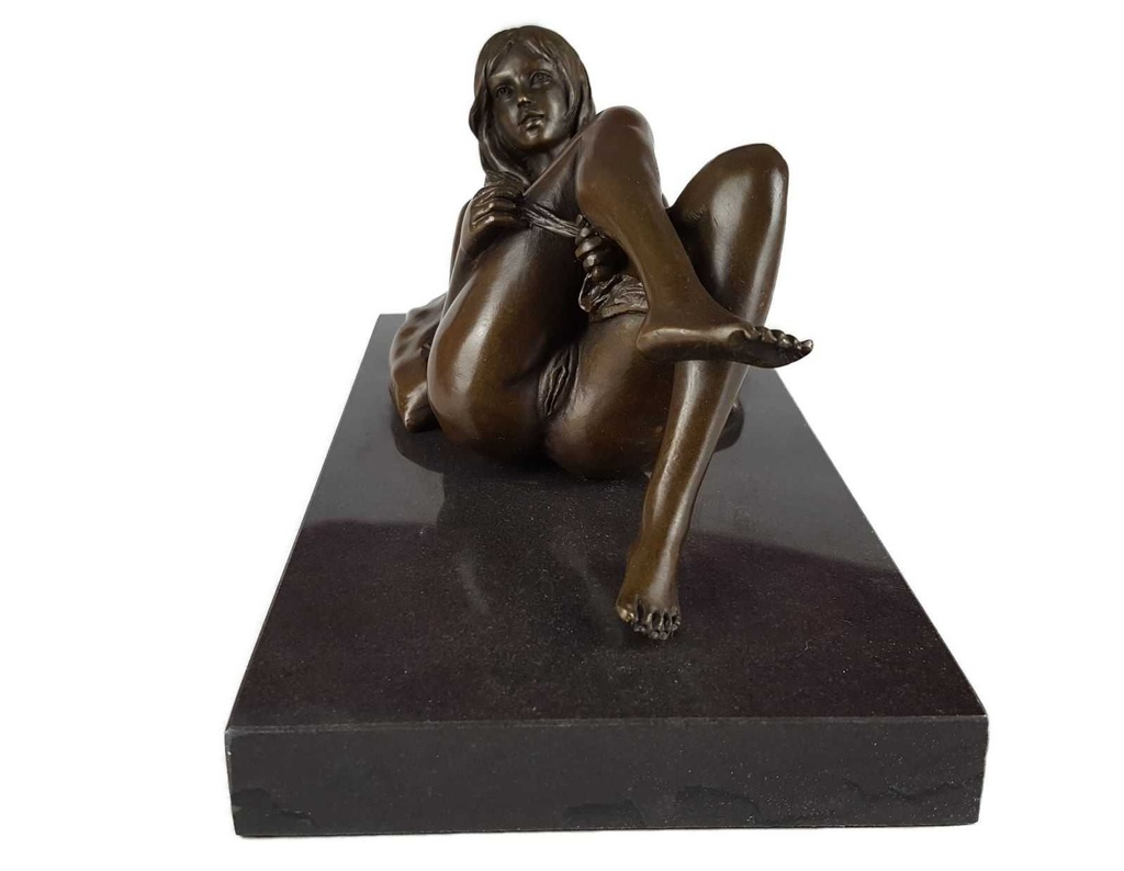 [LA-47198] Bronzeskulptur Bronzefigur Erotik Liegende Nackte Frau #47198 Bild 3