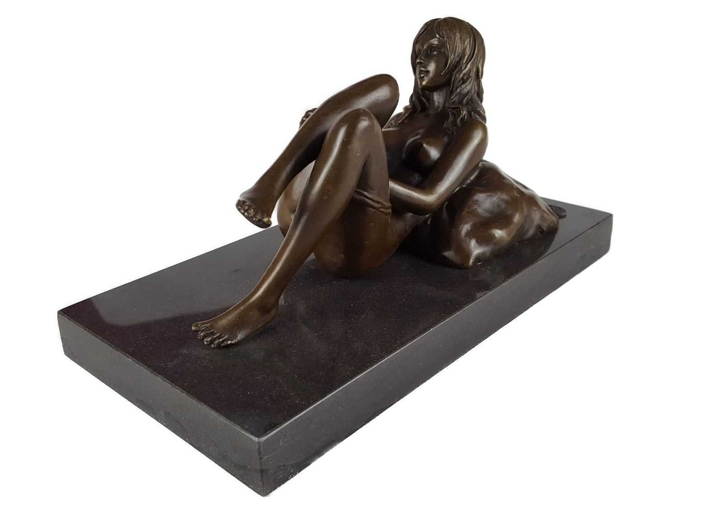 [LA-47198] Bronzeskulptur Bronzefigur Erotik Liegende Nackte Frau #47198 Bild 4