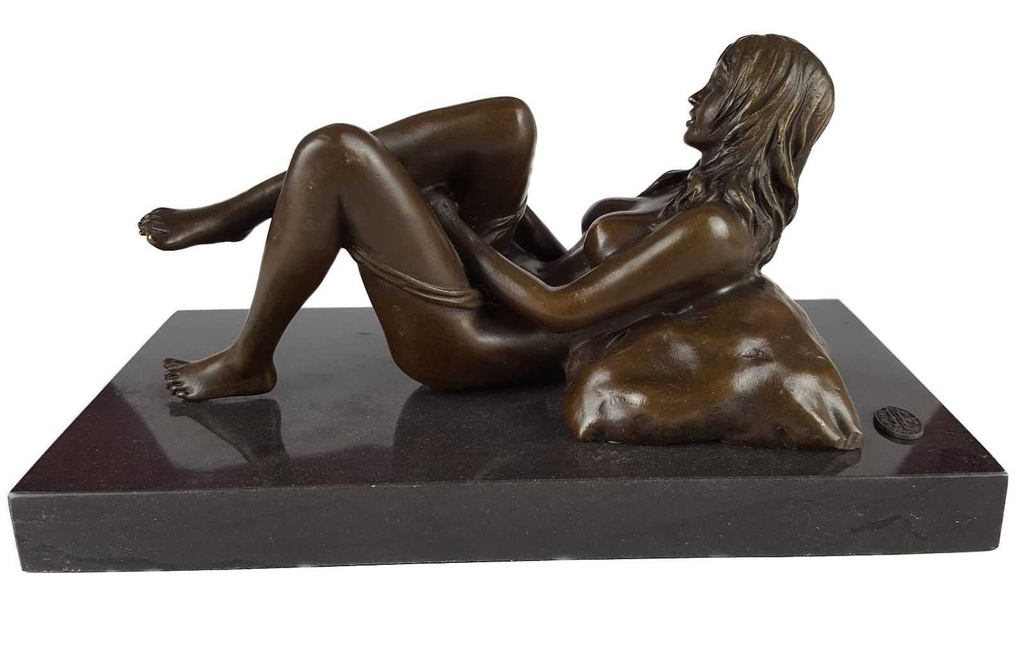 [LA-47198] Bronzeskulptur Bronzefigur Erotik Liegende Nackte Frau #47198 Bild 5