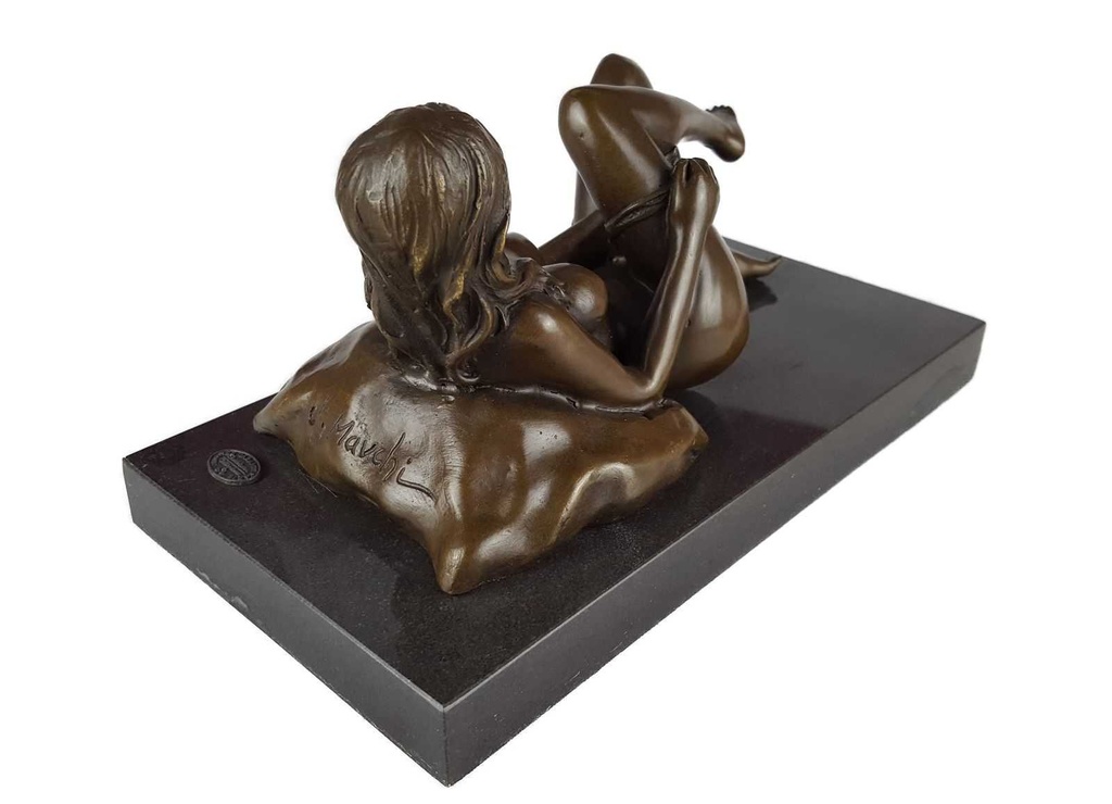 [LA-47198] Bronzeskulptur Bronzefigur Erotik Liegende Nackte Frau #47198 Bild 7