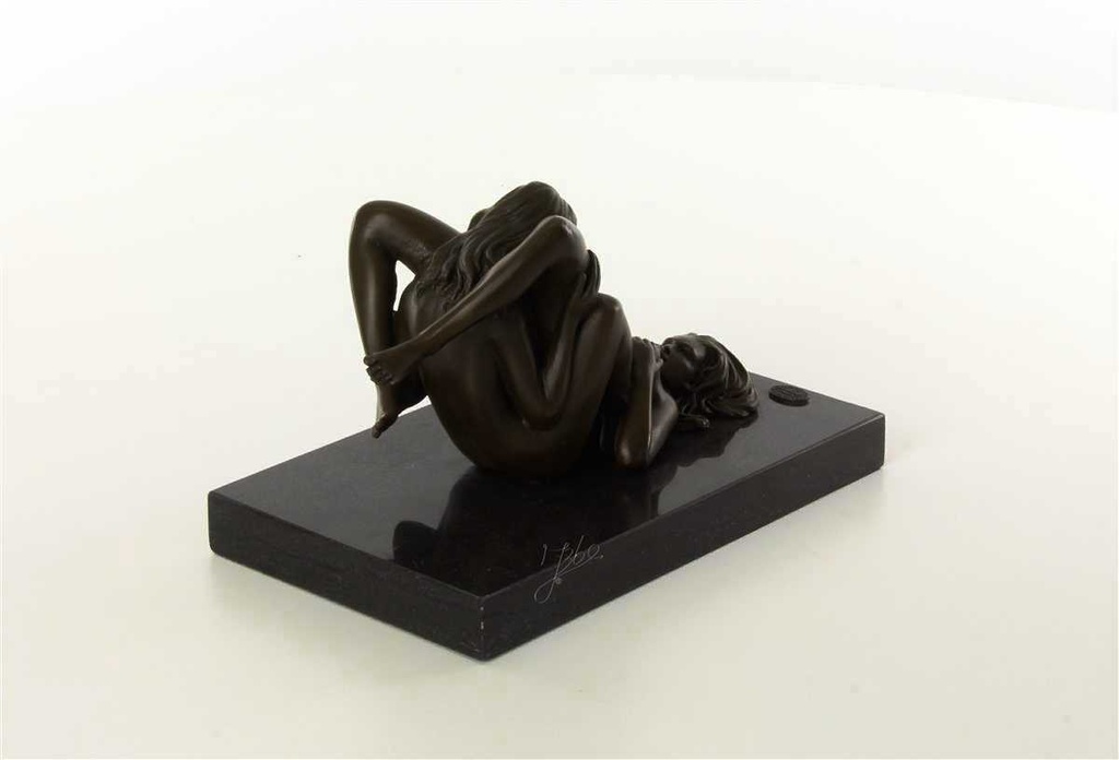 [LA-47199] Bronzeskulptur Bronzefigur Erotik zwei Frauen Lesben Beim Oralverkehr Bild 10
